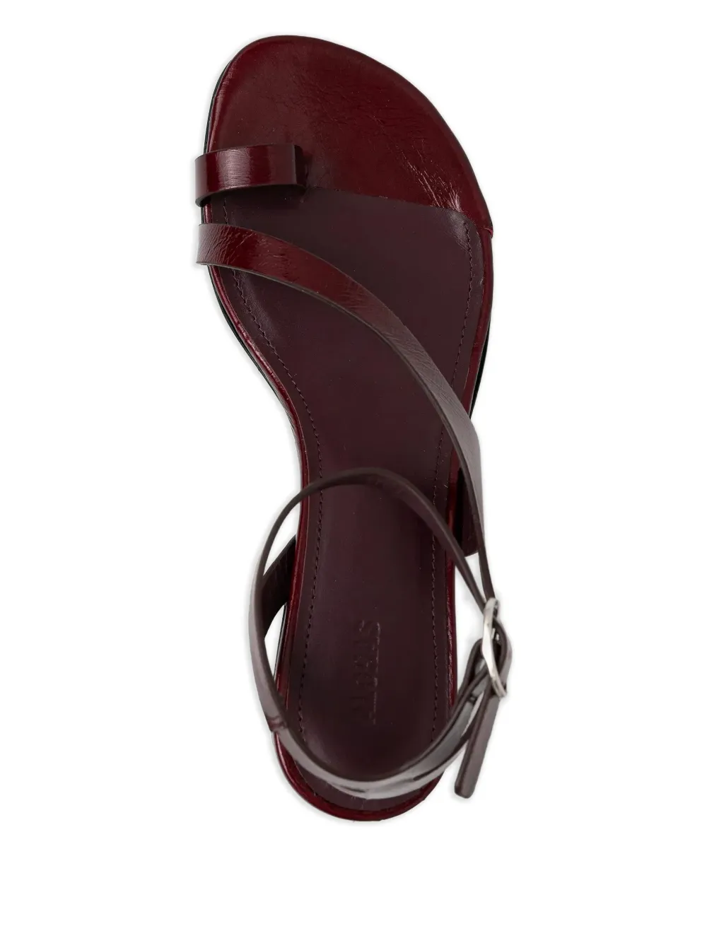 Alohas Miquela Ankle-strap Sculpted-heel Sandals In Brown