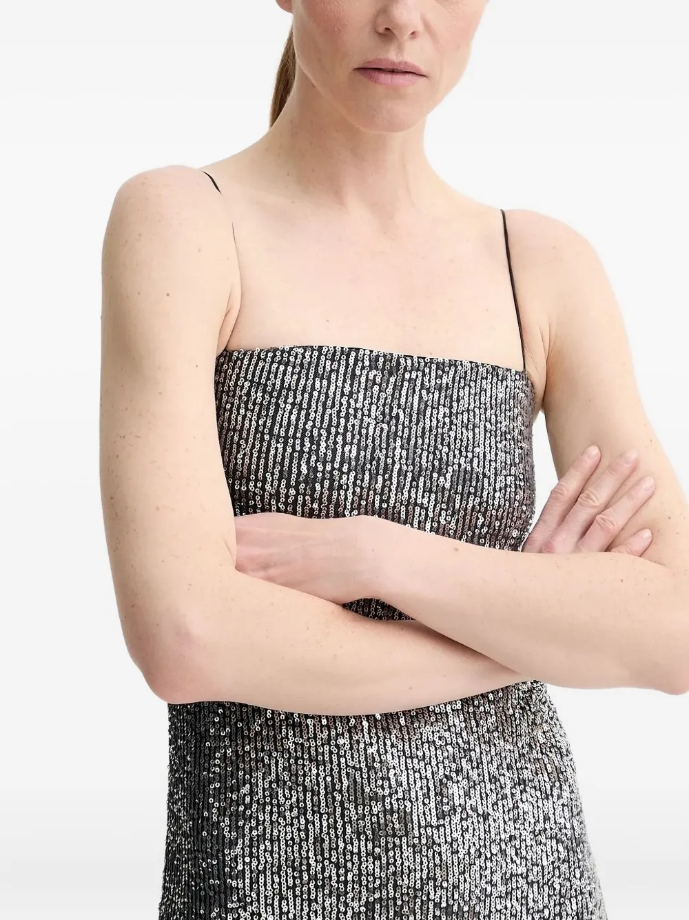 ALOHAS Elmi midi-jurk met pailletten Zilver