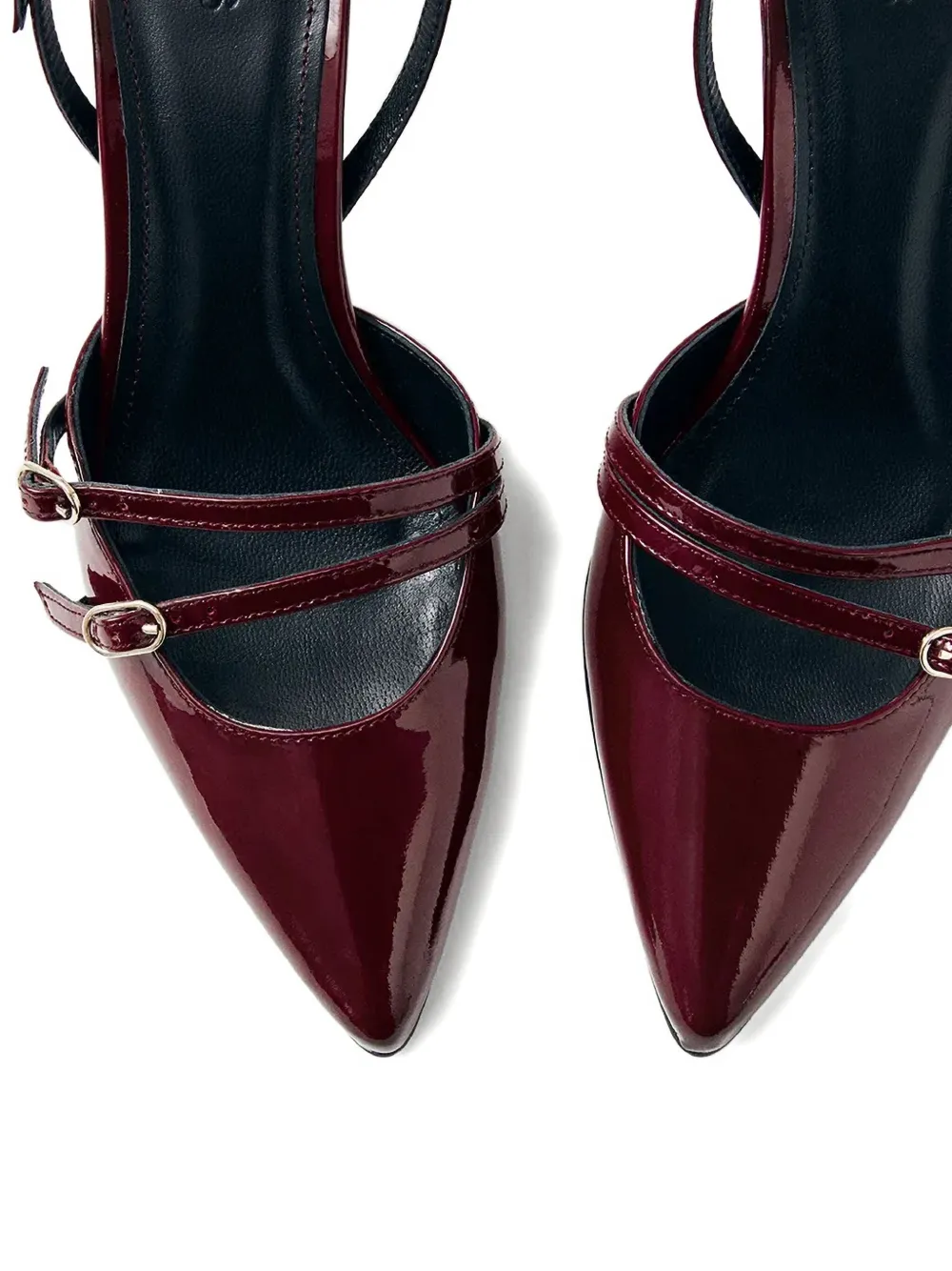 ALOHAS 75mm leather heeled pumps Red