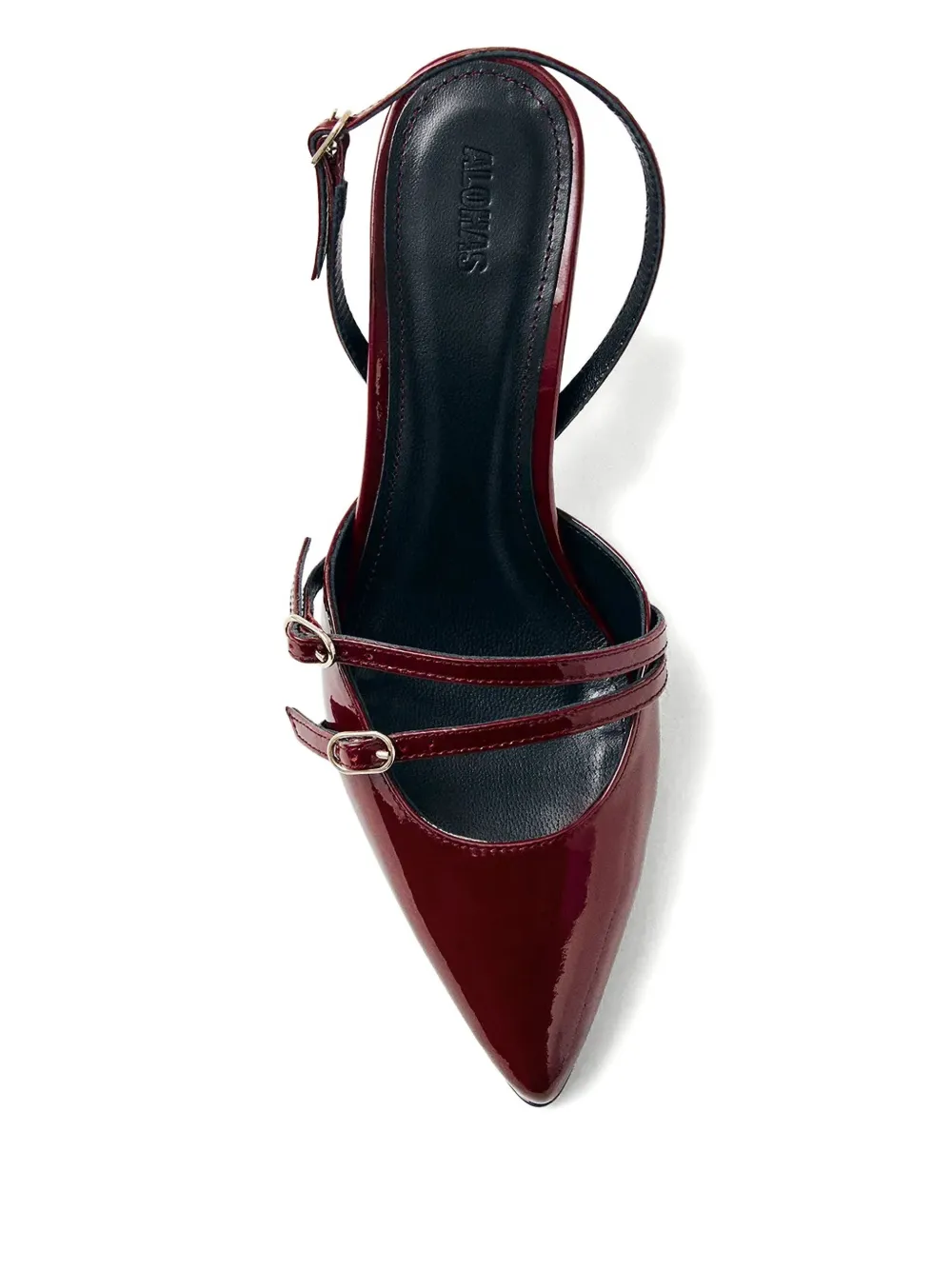ALOHAS 75mm leather heeled pumps Red