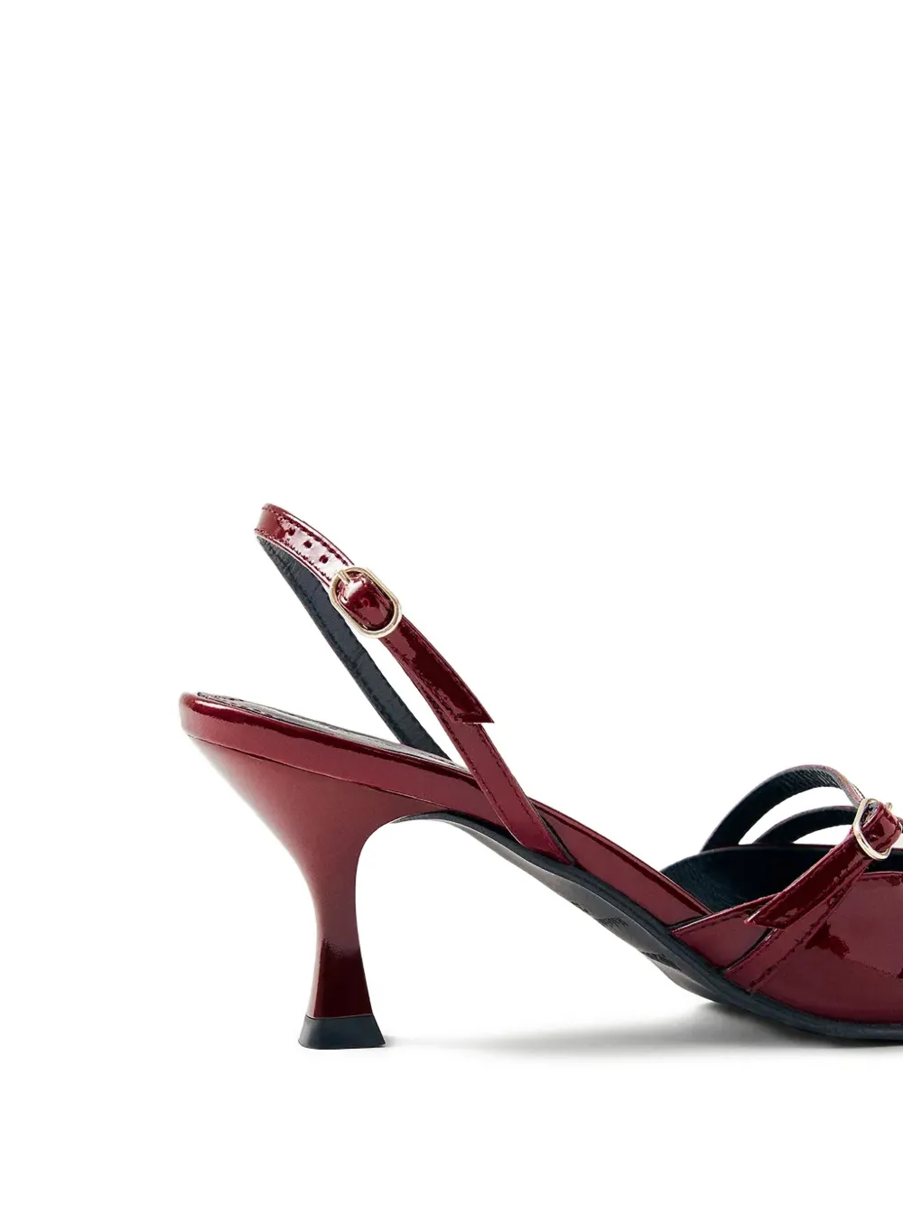 ALOHAS 75mm leather heeled pumps Red