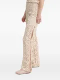 ALOHAS crochet-panel trousers - Neutrals