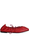ALOHAS Aureline lace-up square-toe flats - Red