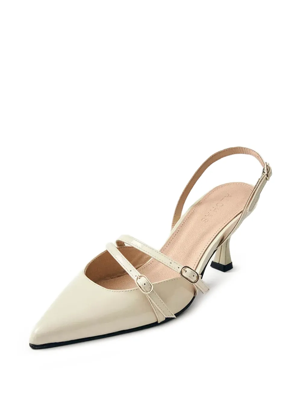 ALOHAS Joelle pumps met puntige neus en gespdetail Beige