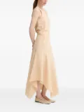 AERON scoop-neck asymmetric day dress - Neutrals