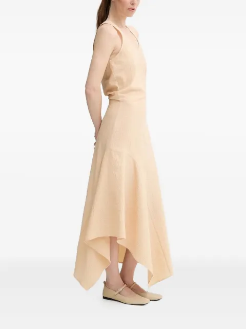 AERON vestido asimétrico con cuello redondo