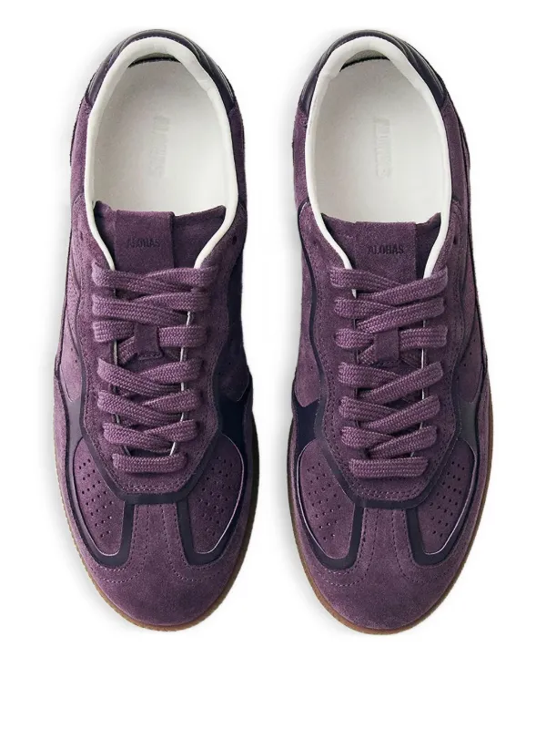 alohas紫色スエードローカットスニーカー