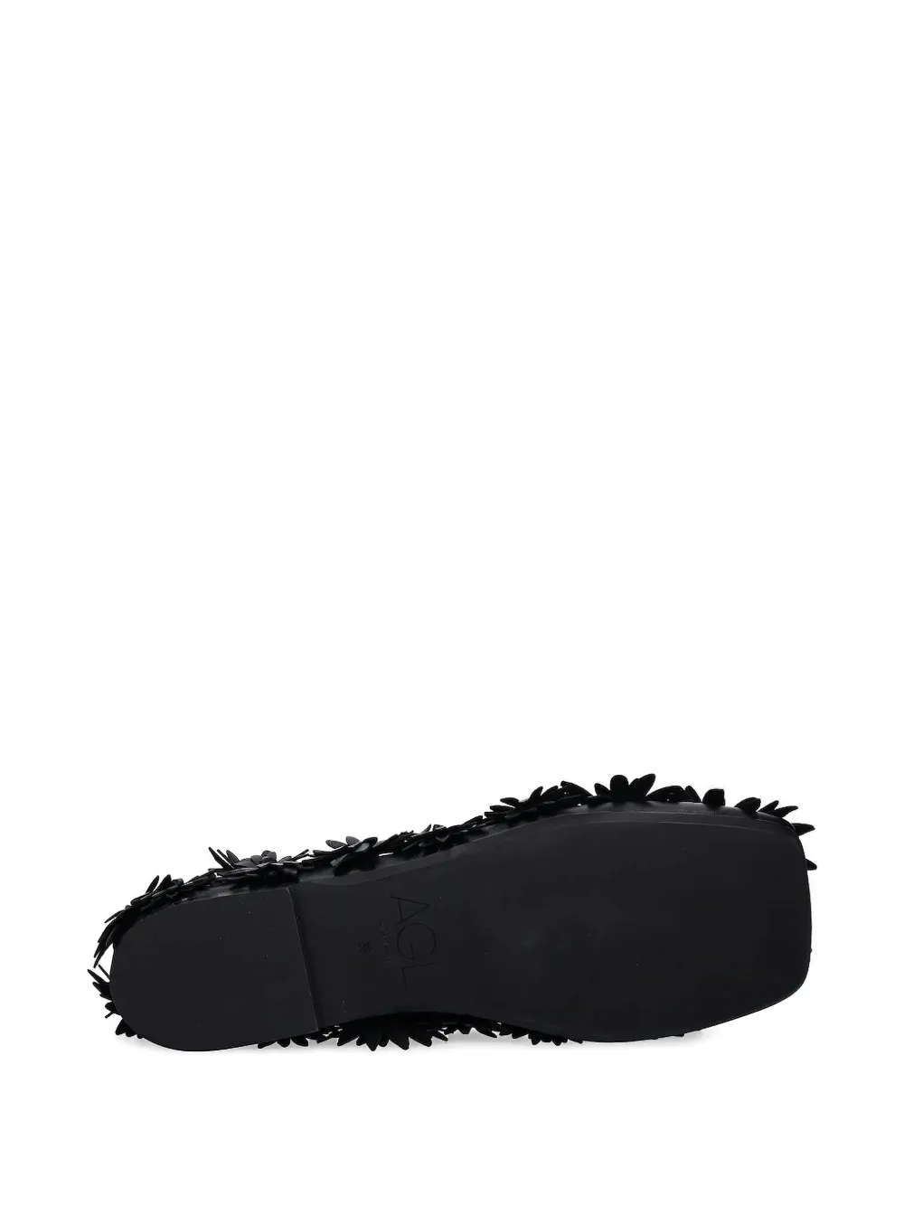 Agl Attilio Giusti Leombruni Ceramic Full Flowers Ballet Flats In Black