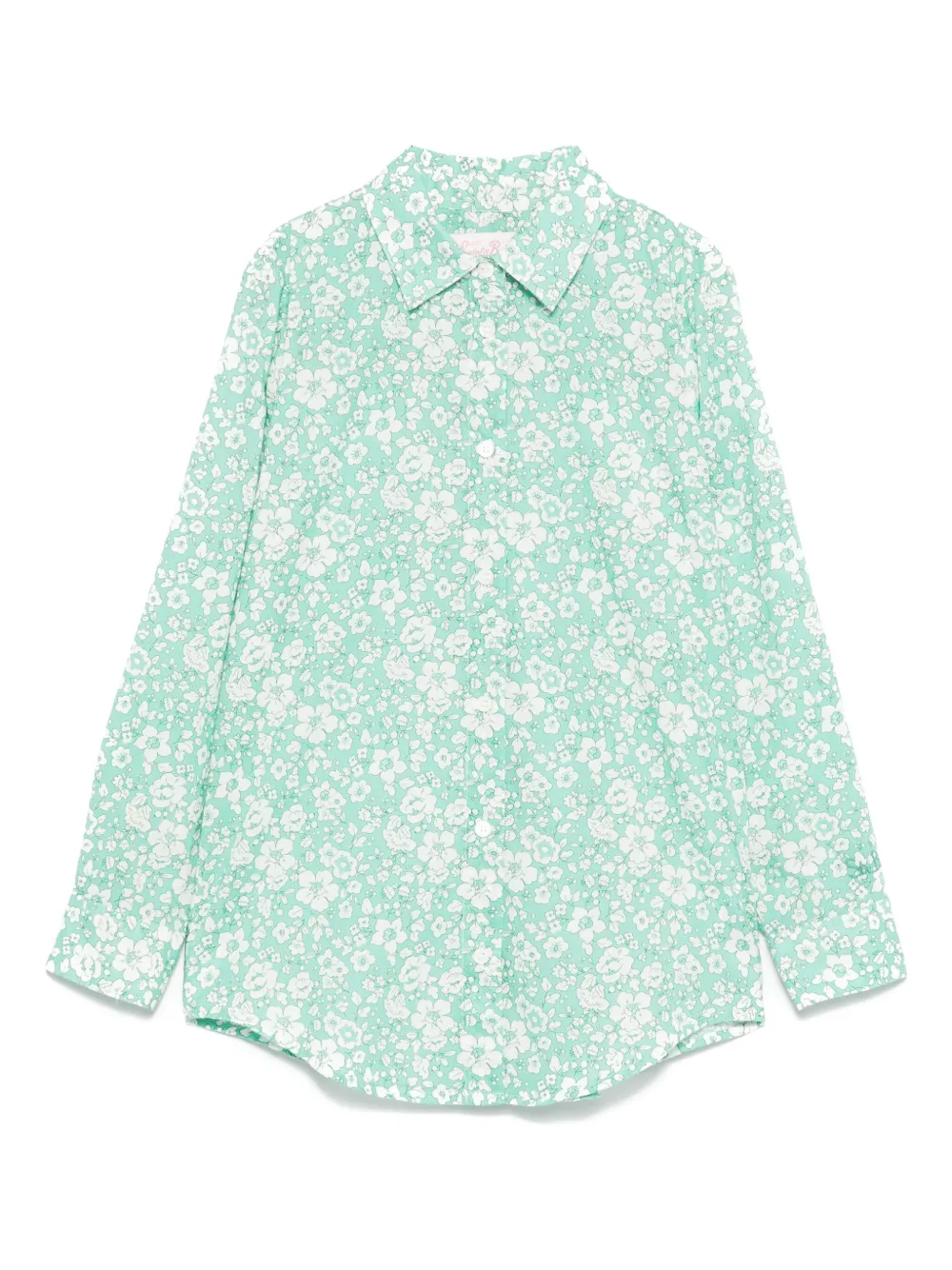 MC2 Saint Barth Kids Shirt met bloe print Groen