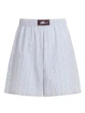Marni striped elasticated-waist swim shorts - Blue
