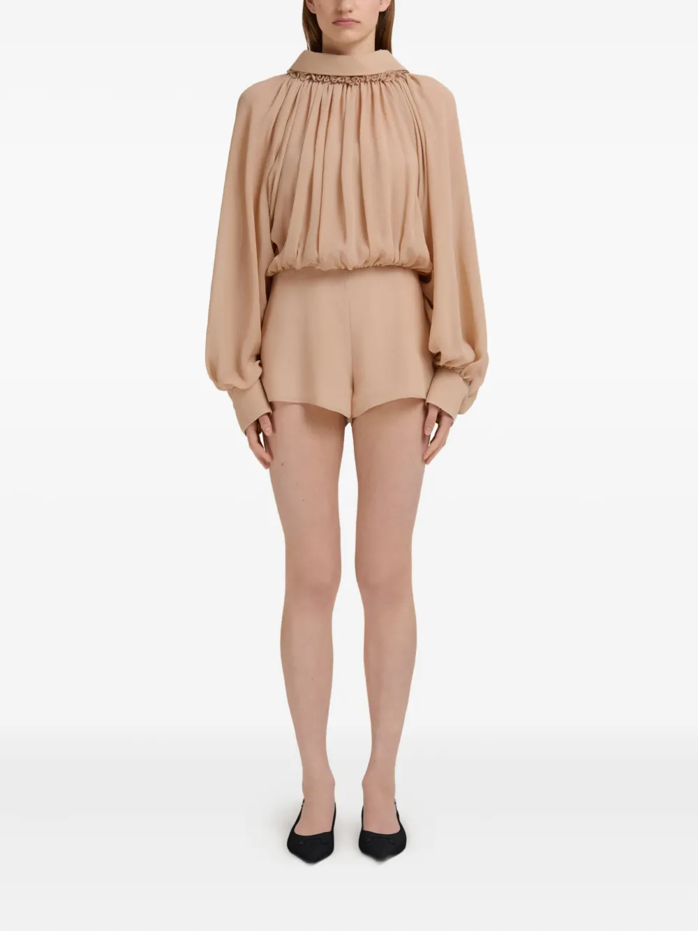 Marni puff-sleeve gathered jumpsuit | Full Length | Image 2