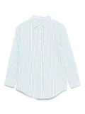MC2 Saint Barth Kids striped poplin shirt - Green