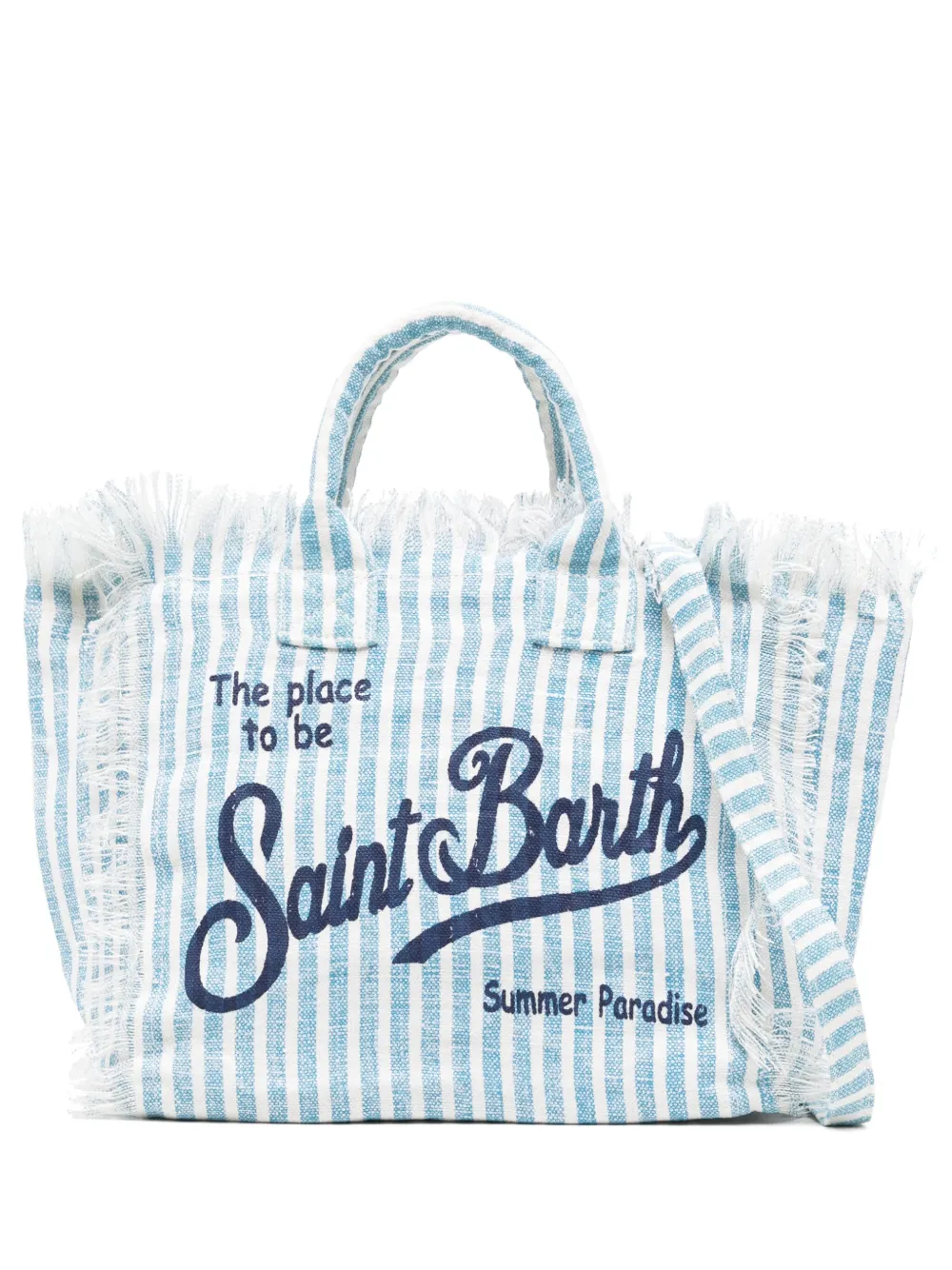 striped tote bag