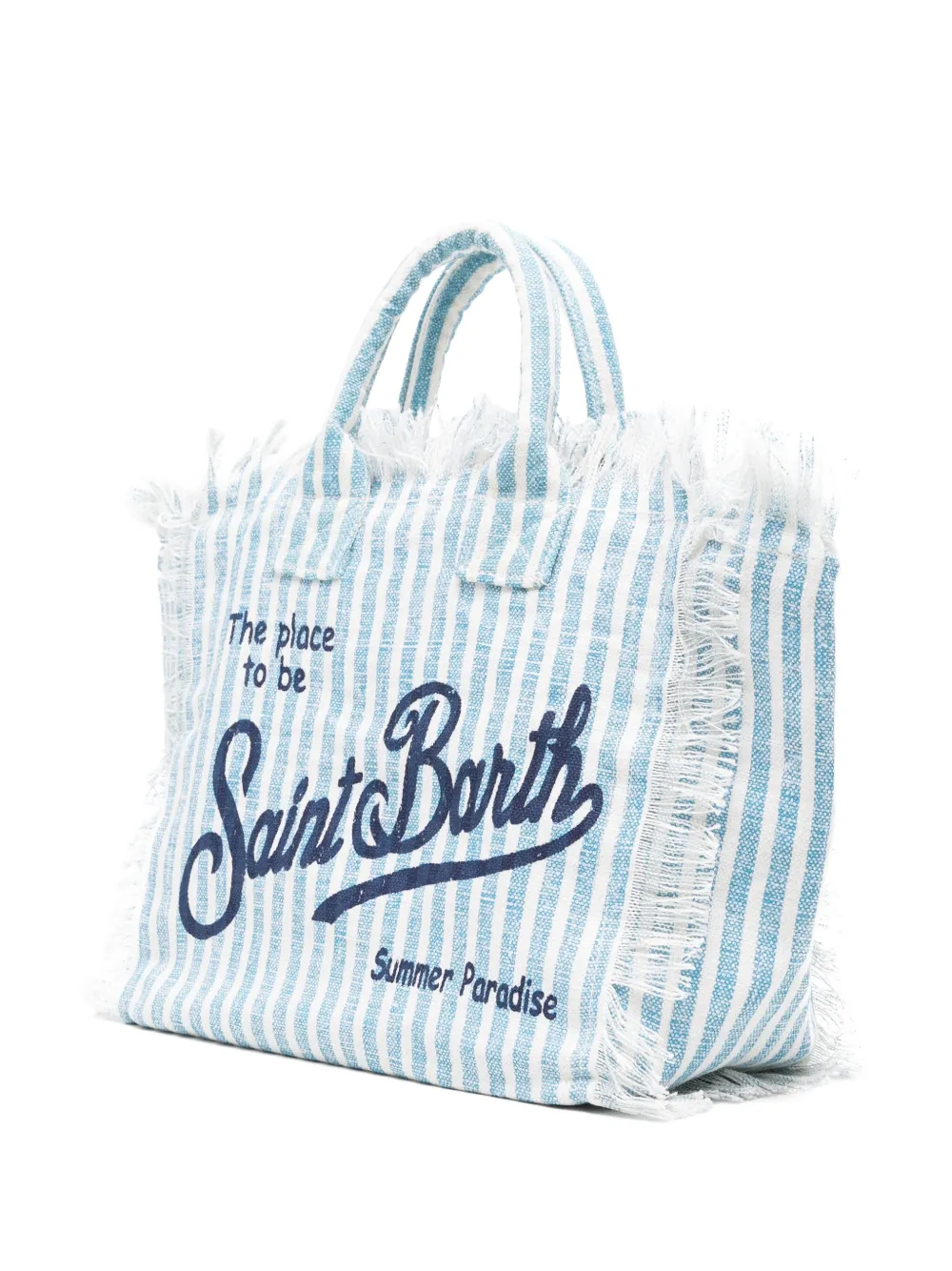 MC2 Saint Barth striped tote bag - Blauw