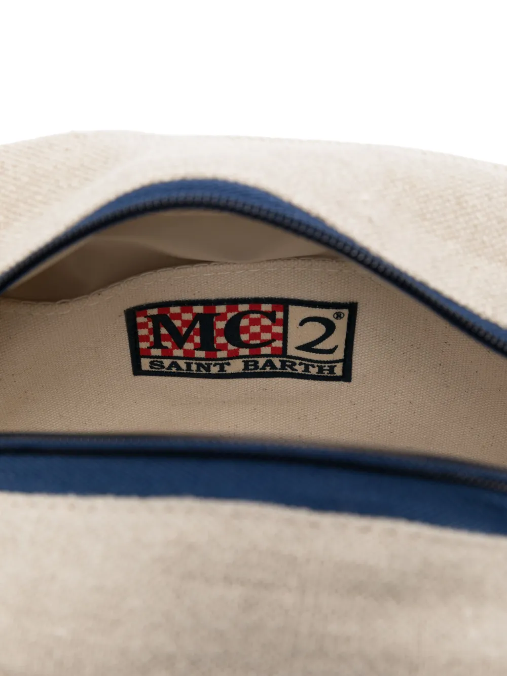 MC2 Saint Barth Make-up tas met geborduurd logo Beige
