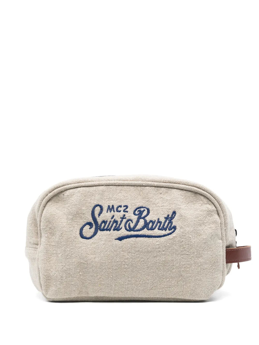 MC2 Saint Barth embroidered-logo make-up bag | Neutrals | Image 1