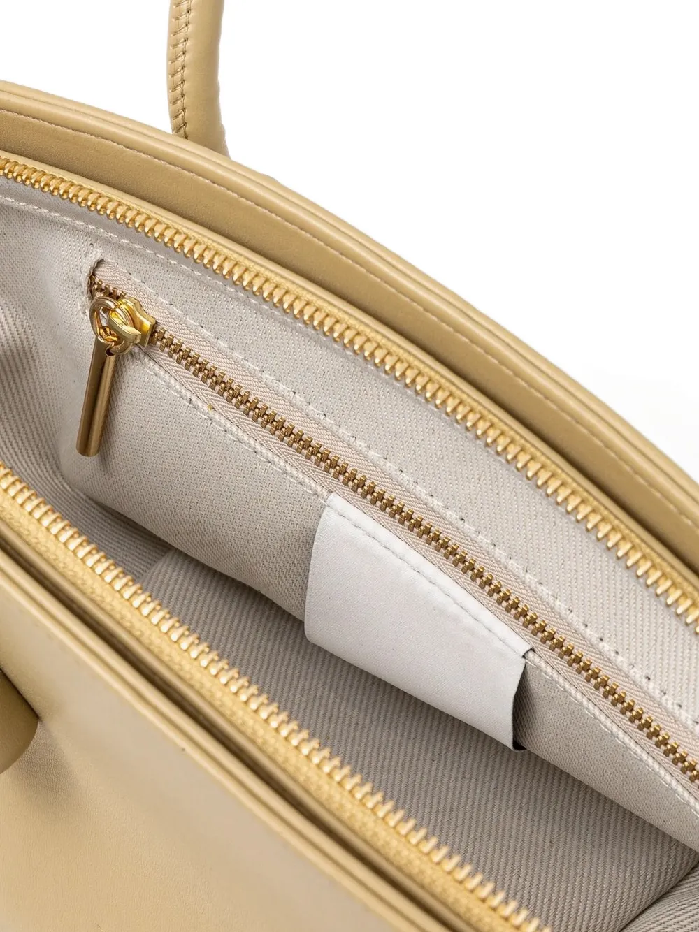 Themoirè Curved Top-handle Shoulder Bag In Neutral