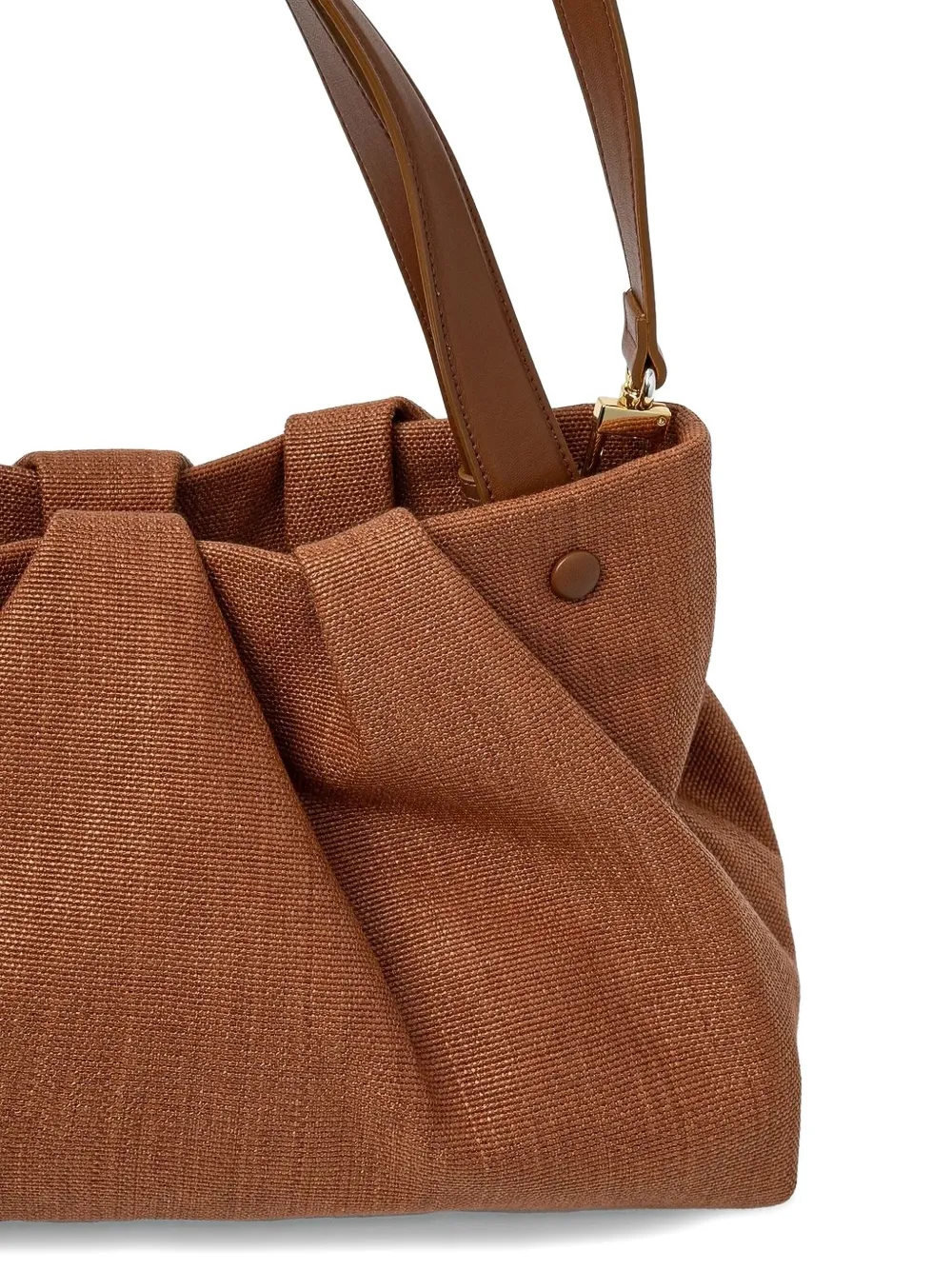 Themoirè pleated tote bag Bruin