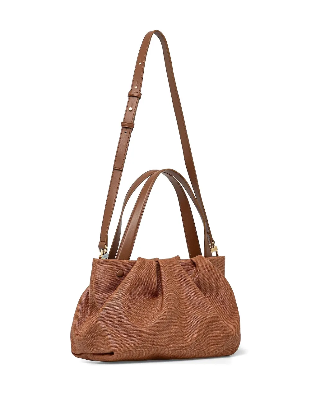 Themoirè pleated tote bag - Bruin