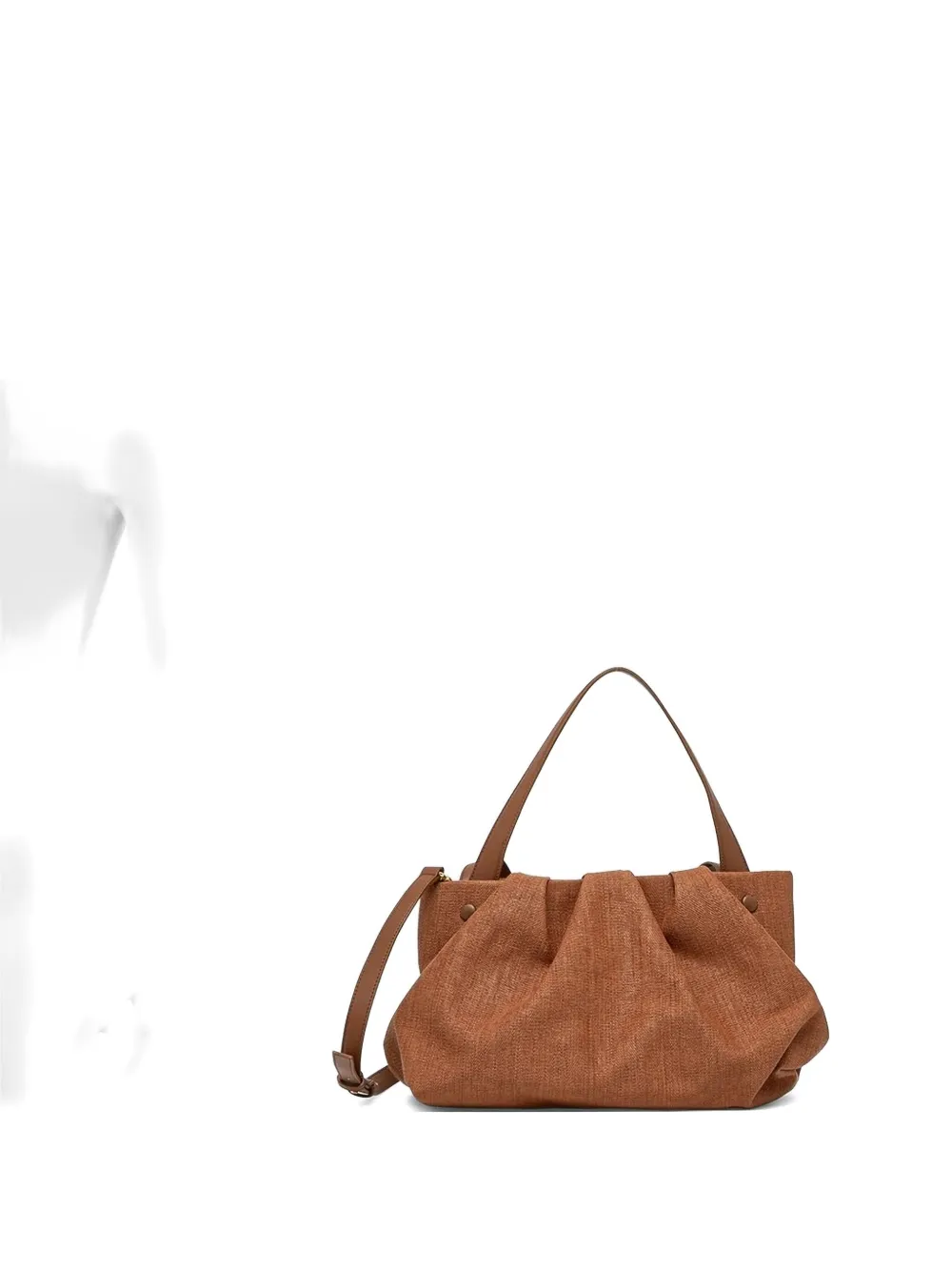 Themoirè pleated tote bag Bruin