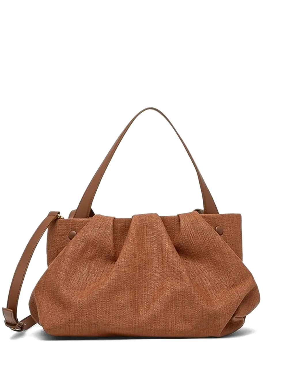 Themoirè pleated tote bag Bruin