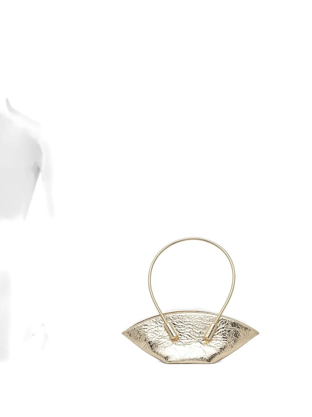 Themoirè Olimpia metallic tote bag Goud