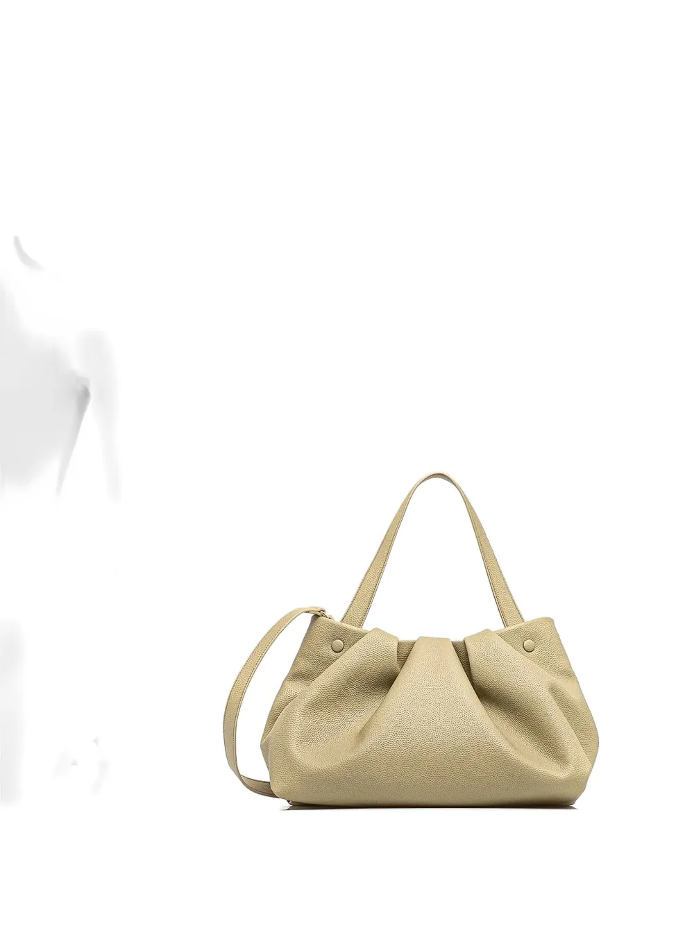 Themoirè Athena pleated tote bag Groen