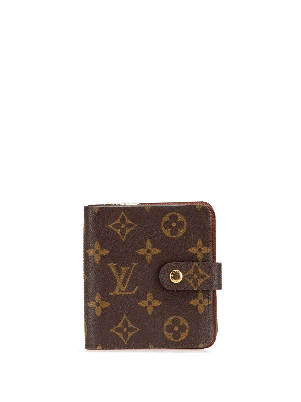 Louis Vuitton Pre-Owned 2001 Monogram Bifold Compact Wallet small wallets | Brown | Image 1