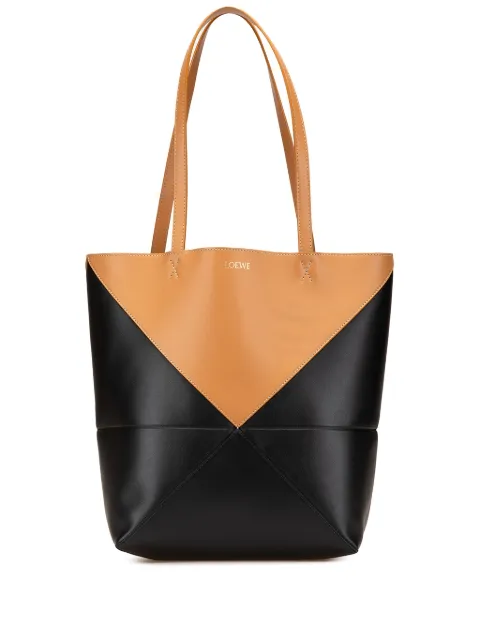 Loewe Pre-Owned 2023-2025 Medium Bicolor Calfskin Puzzle Fold tote bag