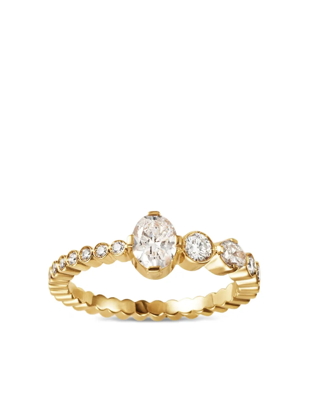 Sophie Bille Brahe Anello a fascia Ensemble de Sky in oro giallo 18 carati con diamanti
