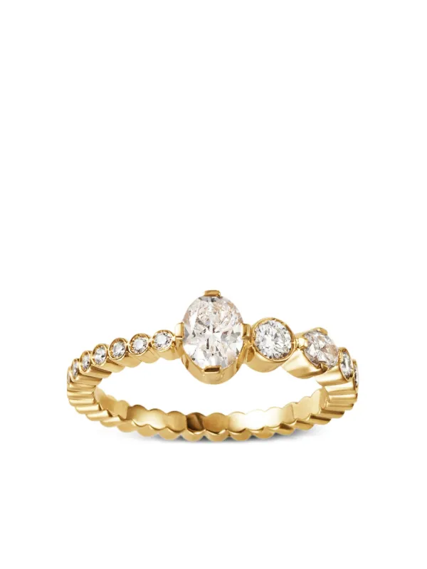 Sophie Bille Brahe 18K Yellow Gold Ensemble De Sky Diamond Band Ring