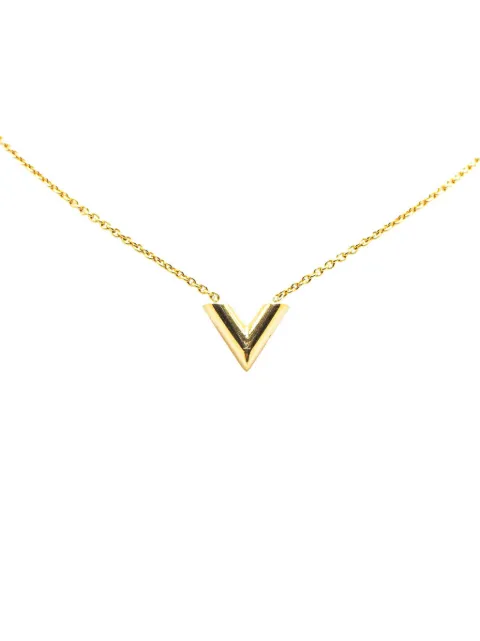 Louis Vuitton Pre-Owned 2018 Gold Plated Essential V Necklace costume necklace