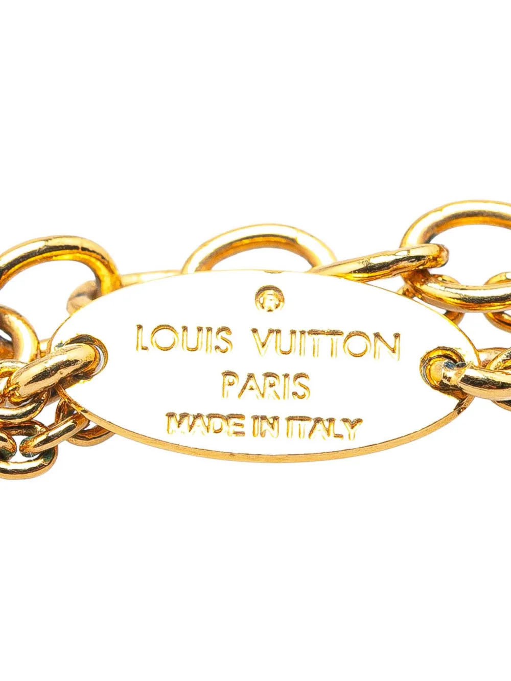 Pre-owned Louis Vuitton 2018 Gold Plated Essential V Necklace Costume Necklace