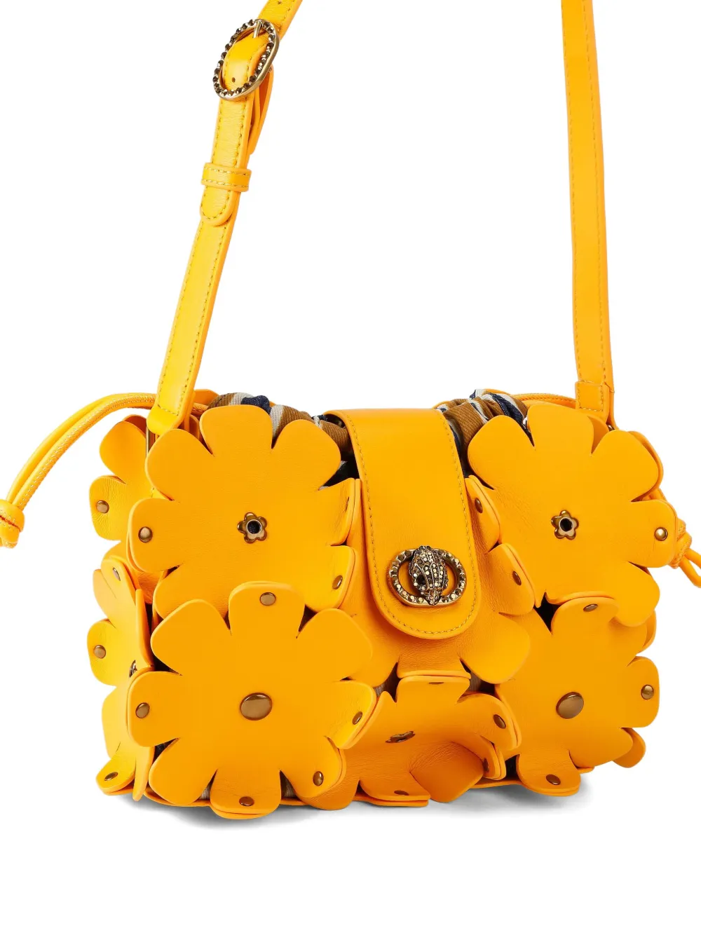 Kurt Geiger London Chelsea Flowers schoudertas Geel