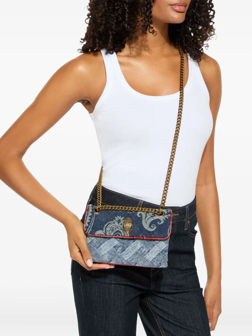 Kurt Geiger London Kensington Eye kleine crossbodytas Blauw