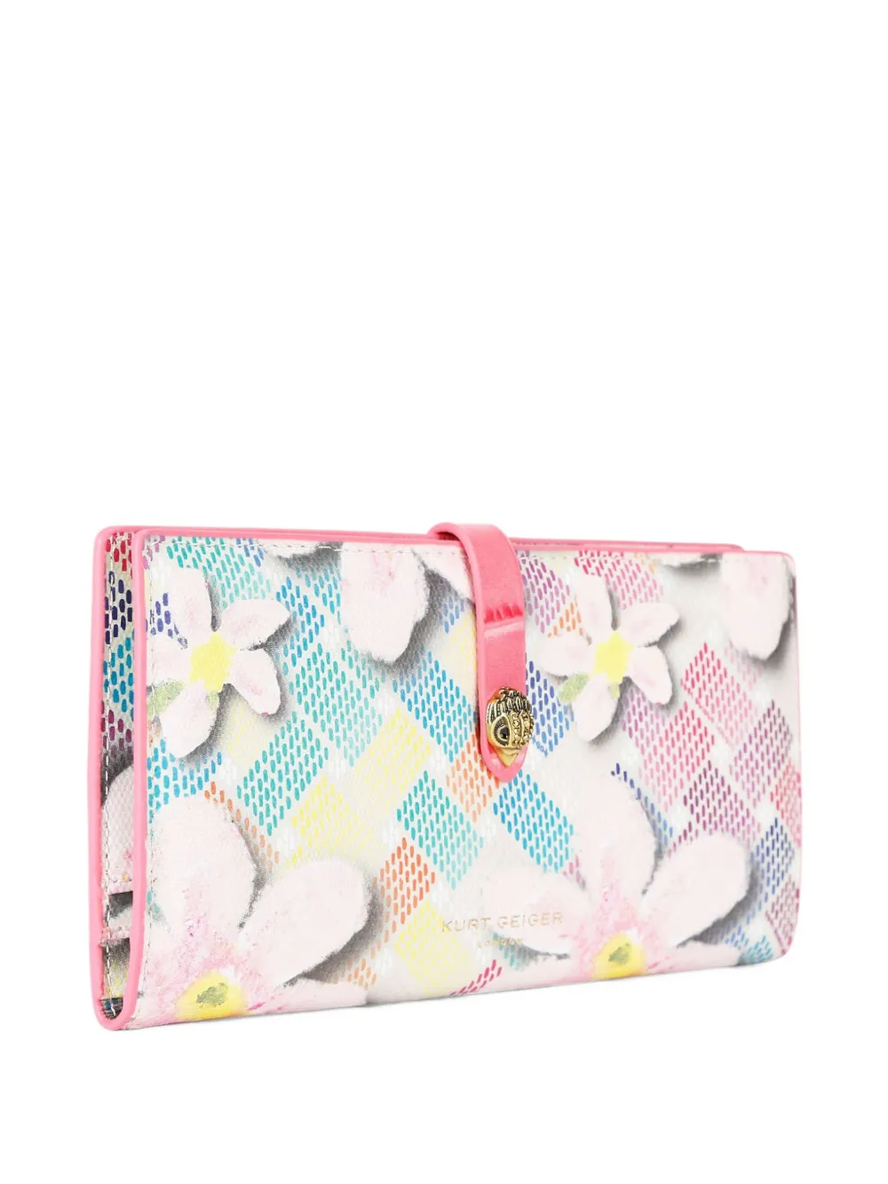Kurt Geiger London Camden portemonnee met bloemapplicatie Wit