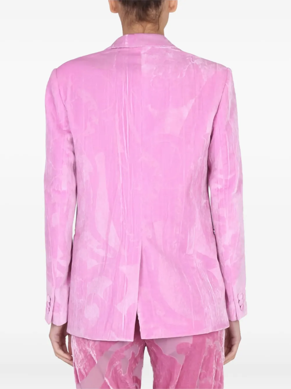 Etro Single-breasted Velvet Blazer In Pink