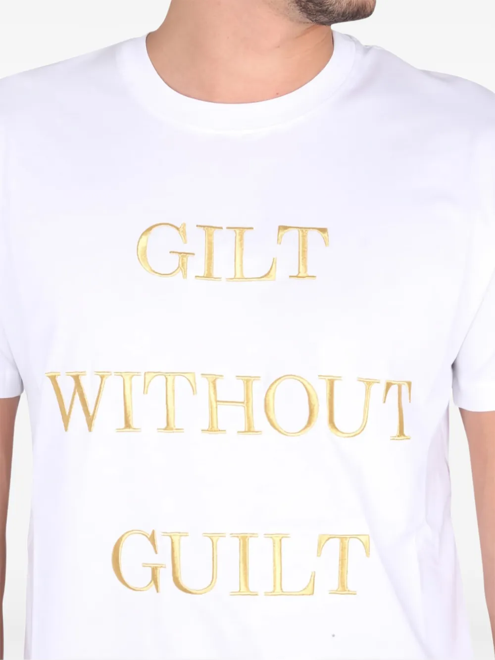 Moschino T-shirt met geborduurde letters Wit