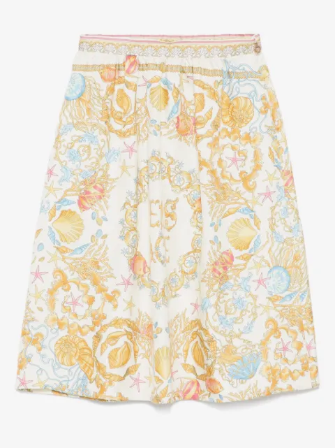 Versace Kids falda de seda estampada