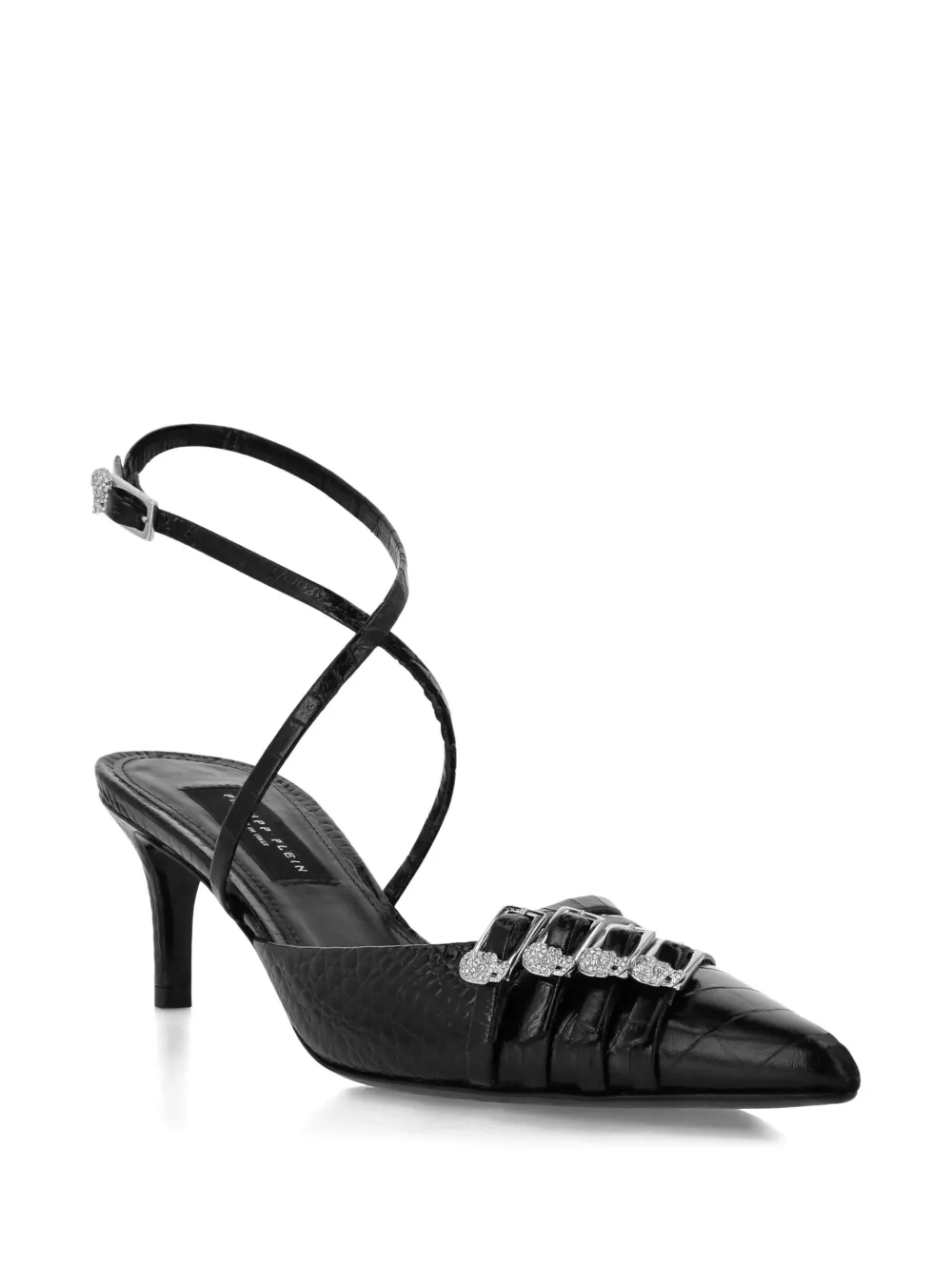 Philipp Plein Slingback pumps verfraaid met kristallen Zwart