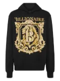 Billionaire logo-print hoodie - Black
