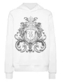Billionaire crest-print hoodie - White