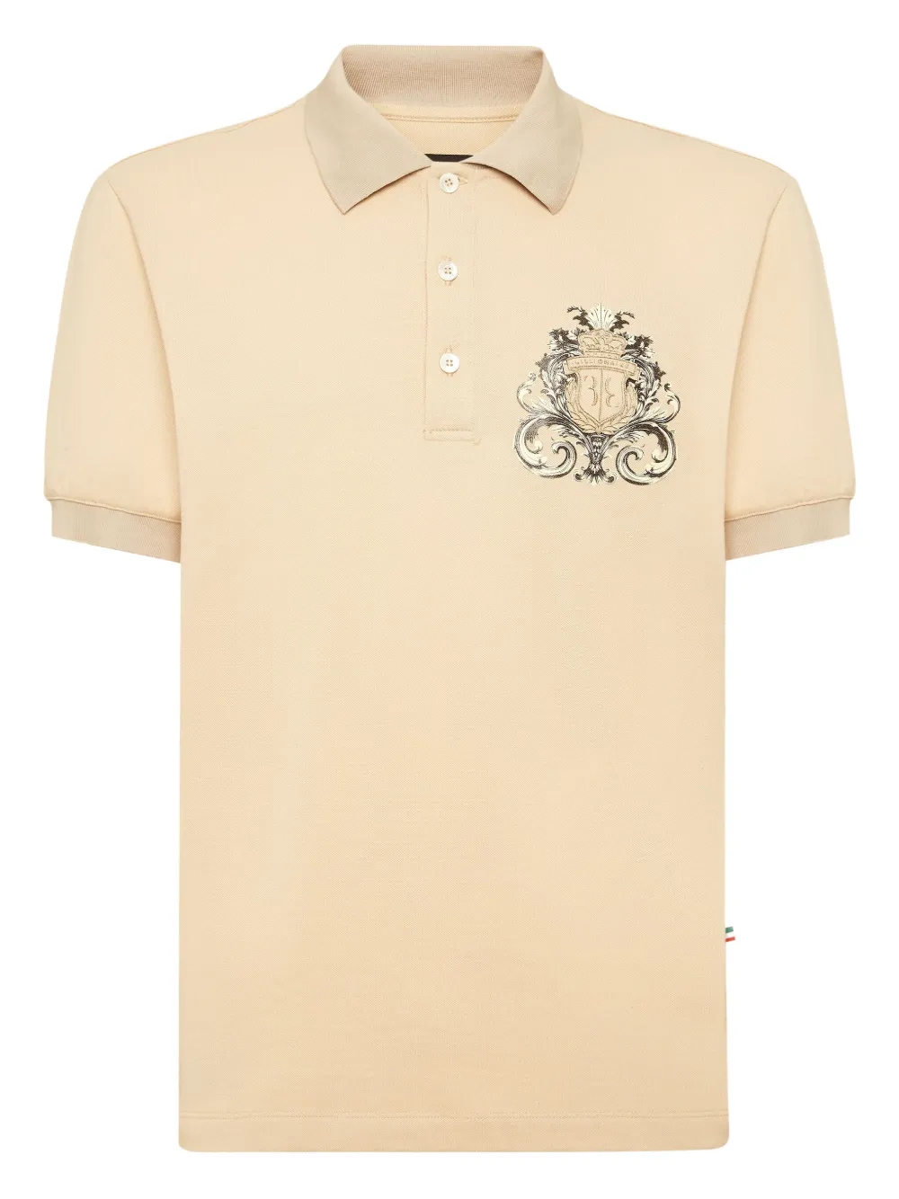 crest-embroidered polo shirt