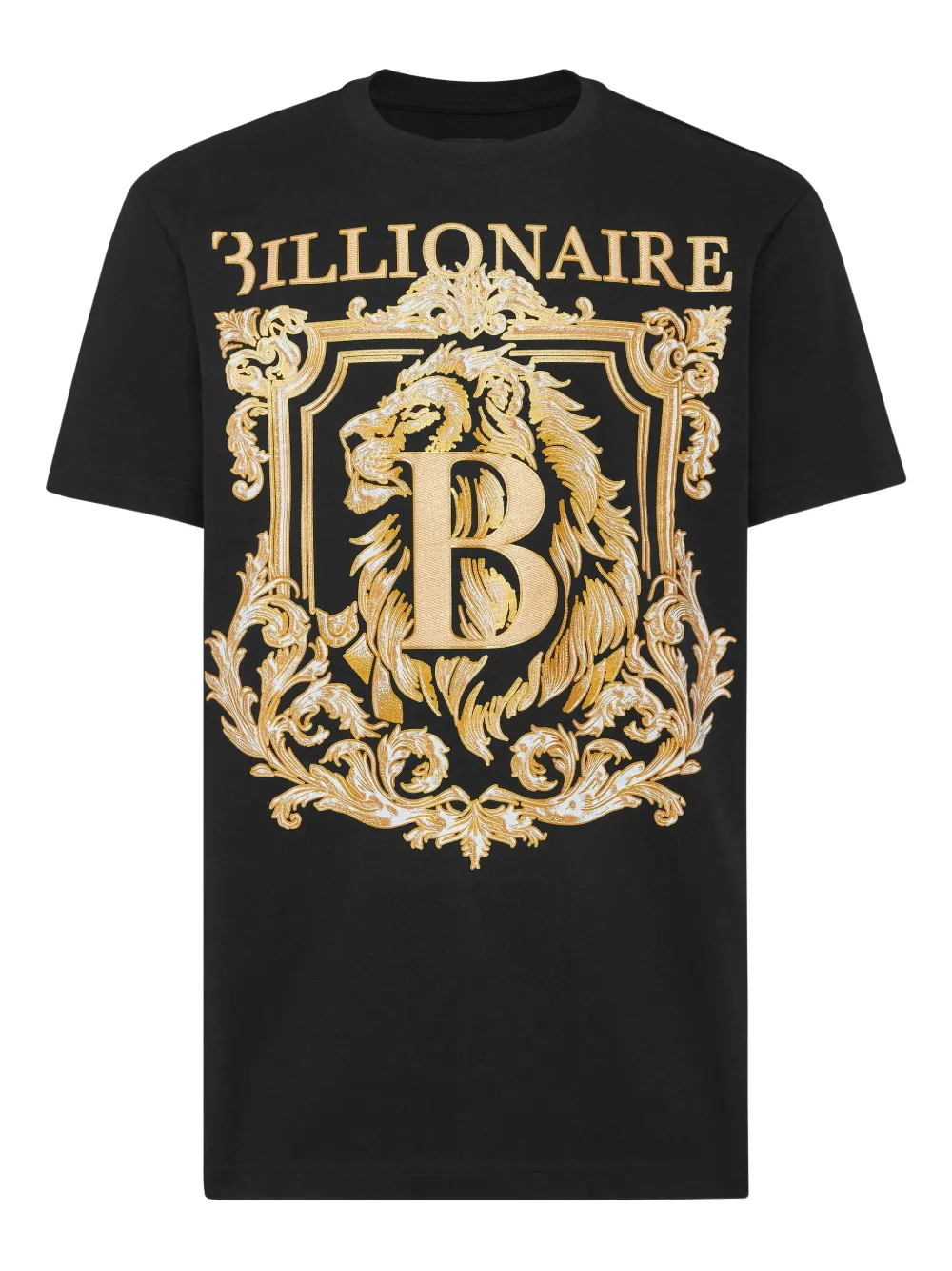Billionaire crest-print T-shirt | Black | Image 1
