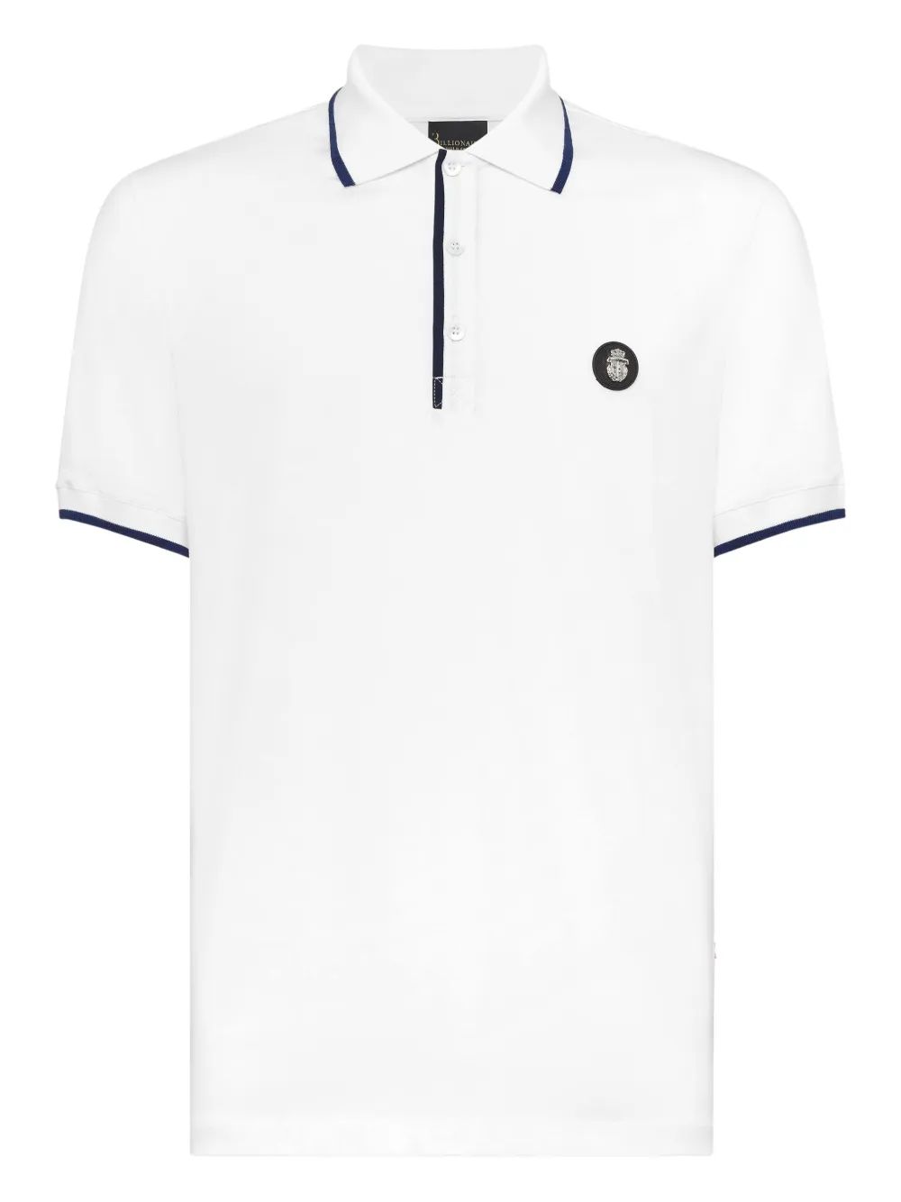 Billionaire Contrasting-trim Polo Shirt In White
