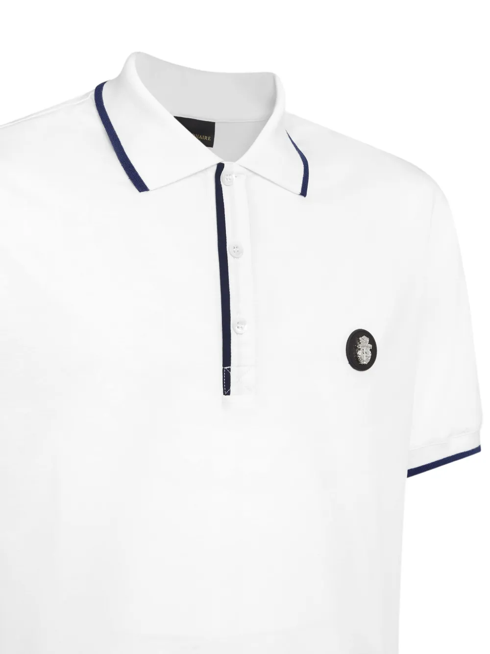 Billionaire Contrasting-trim Polo Shirt In White