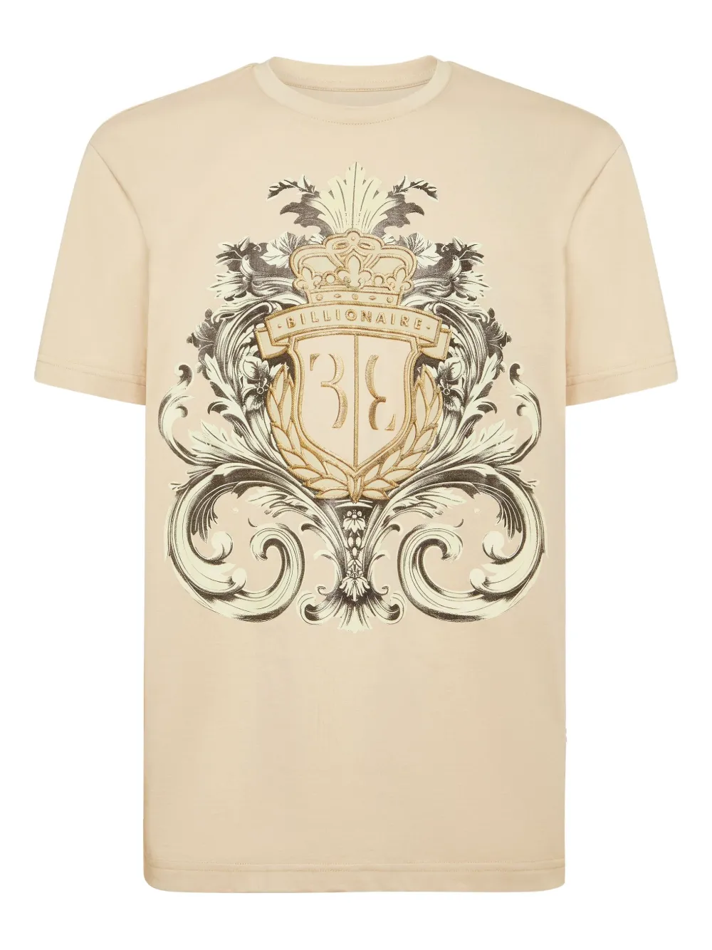 Billionaire crest-print T-shirt | Neutrals | Image 1