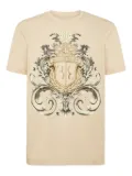 Billionaire crest-print T-shirt - Neutrals