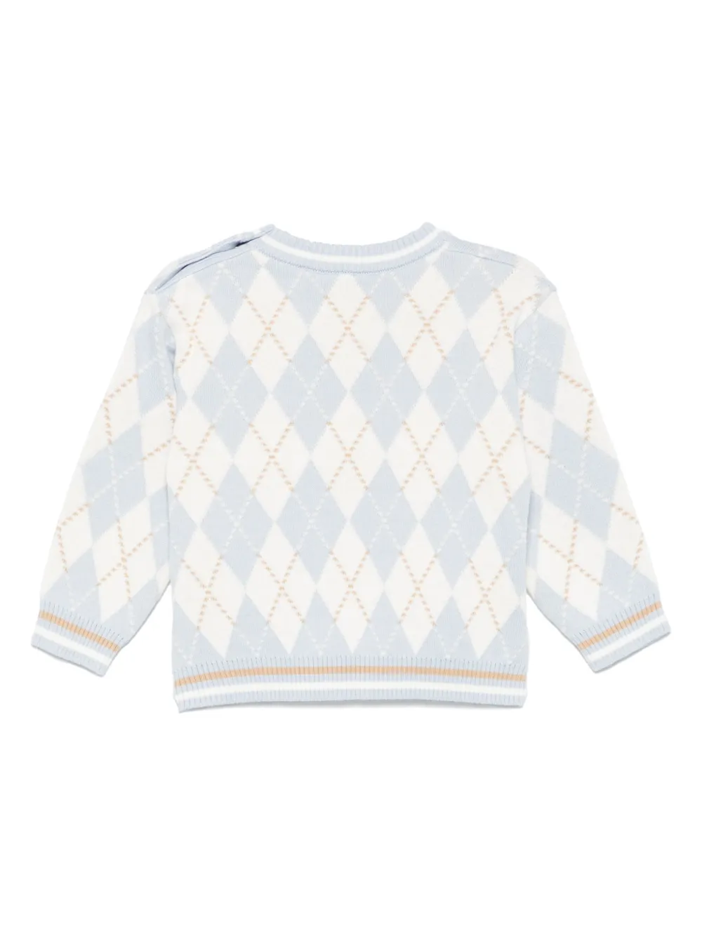 Fendi Kids Gebreide trui met chevronstreep Blauw