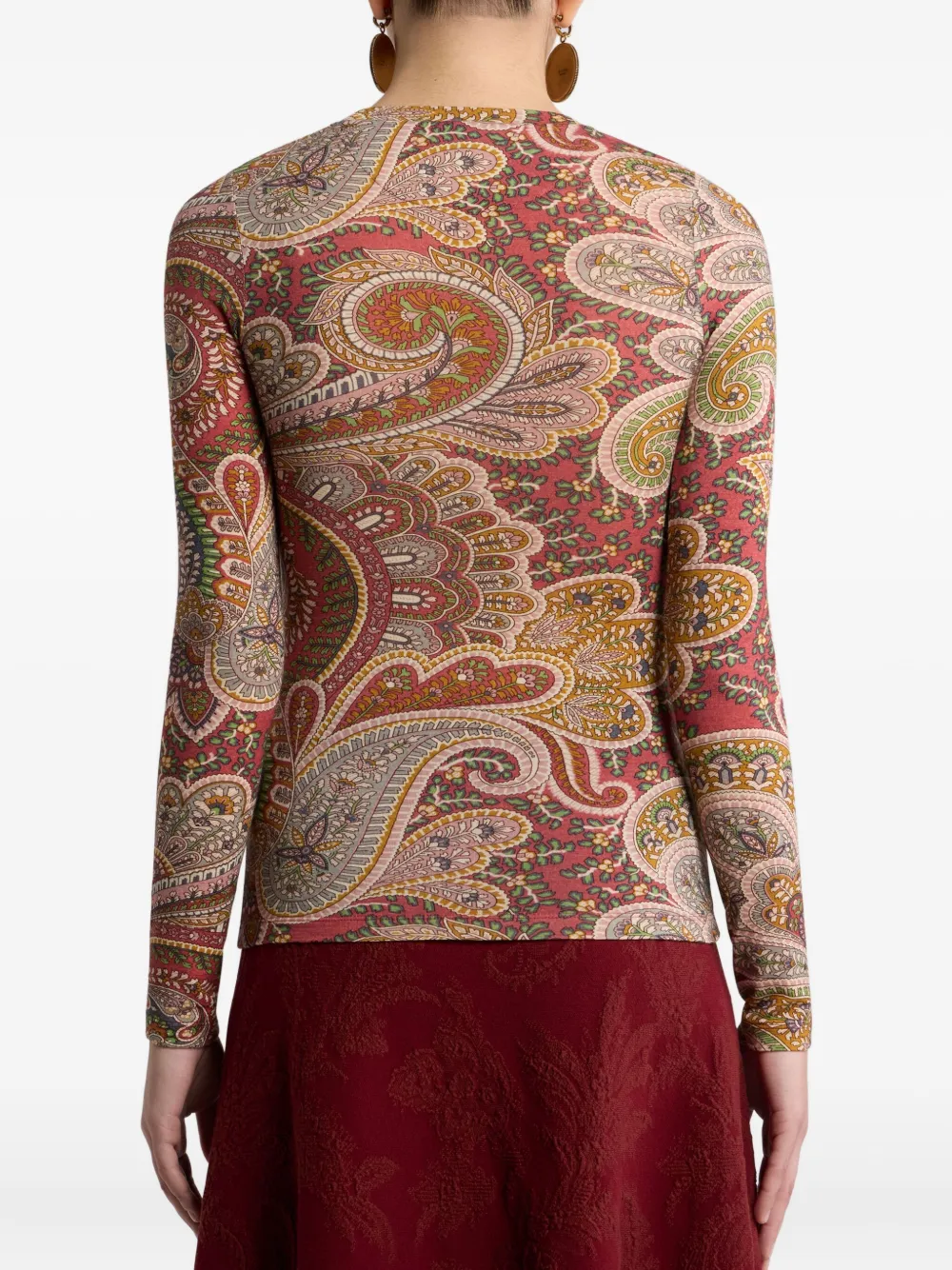 ETRO Top met paisley-print Beige